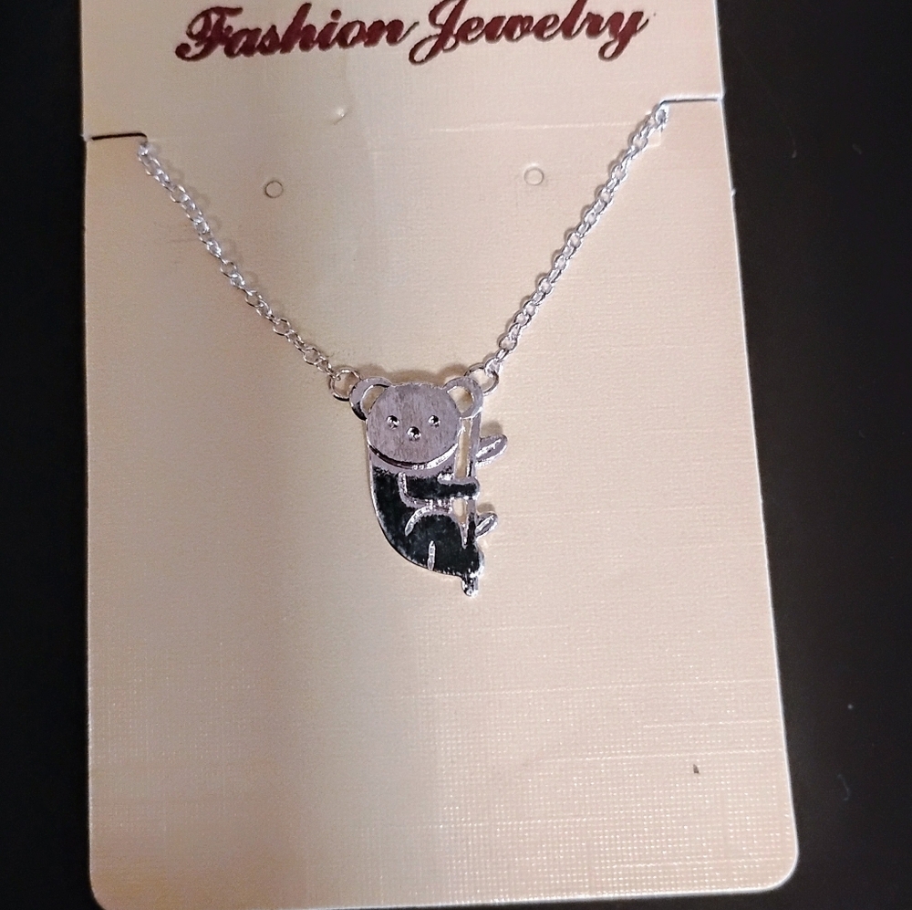 Silver Koala Pendant Necklace Charm